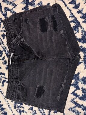 Women’s Distressed KanCan Black Denim Shorts